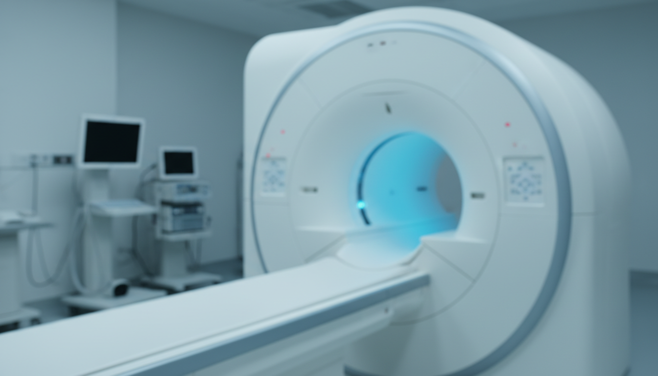 Radiologist reviewing full body MRI scan results
