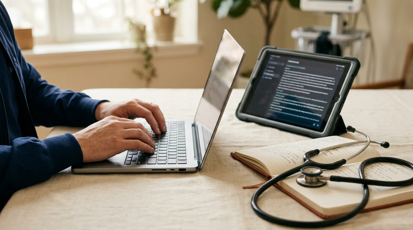 AI in Healthcare Applications: What I’ve Learned Building Clinical AI as a Doctor — editorial illustration