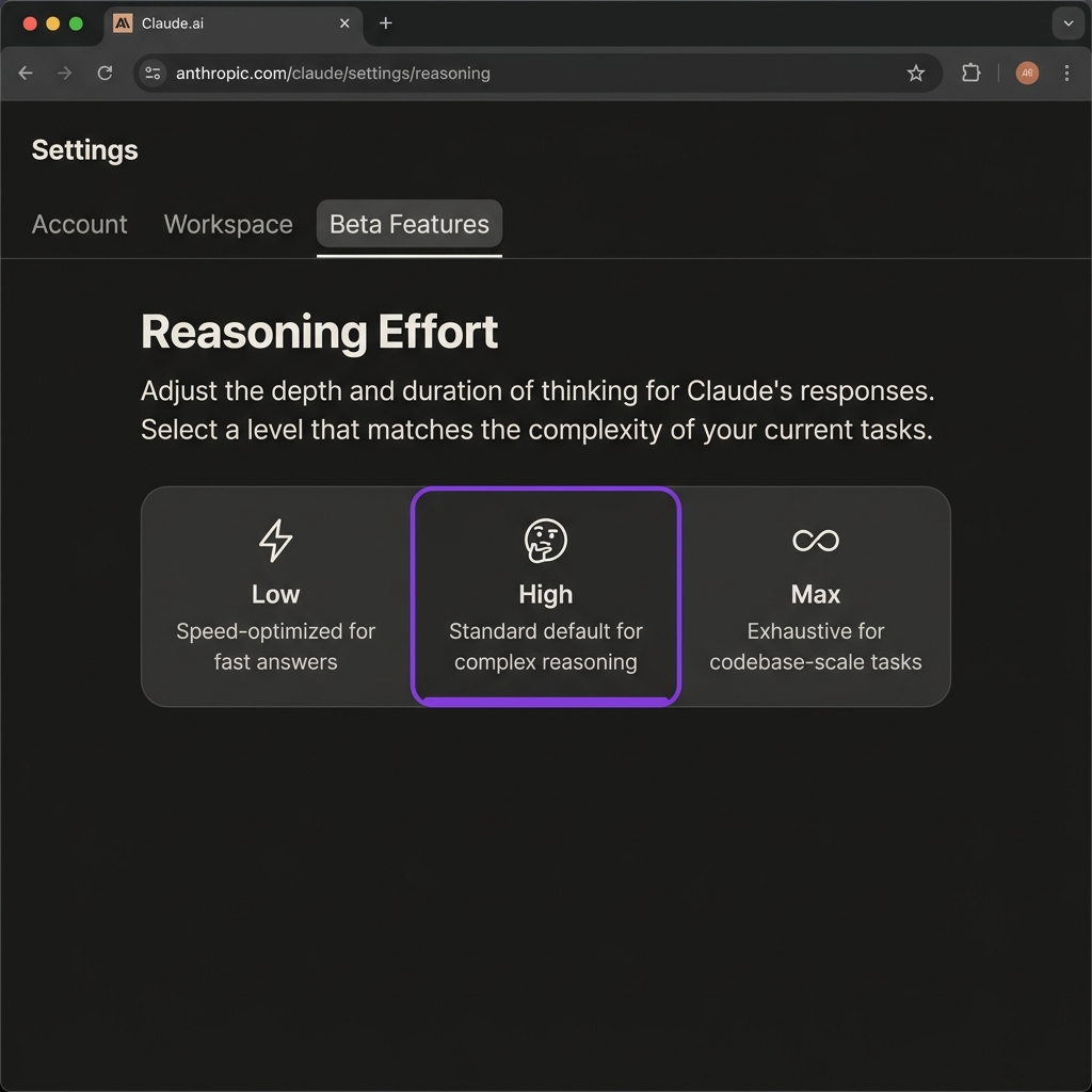 Claude Opus 4.8 dynamically allocating cognitive effort based on task complexity