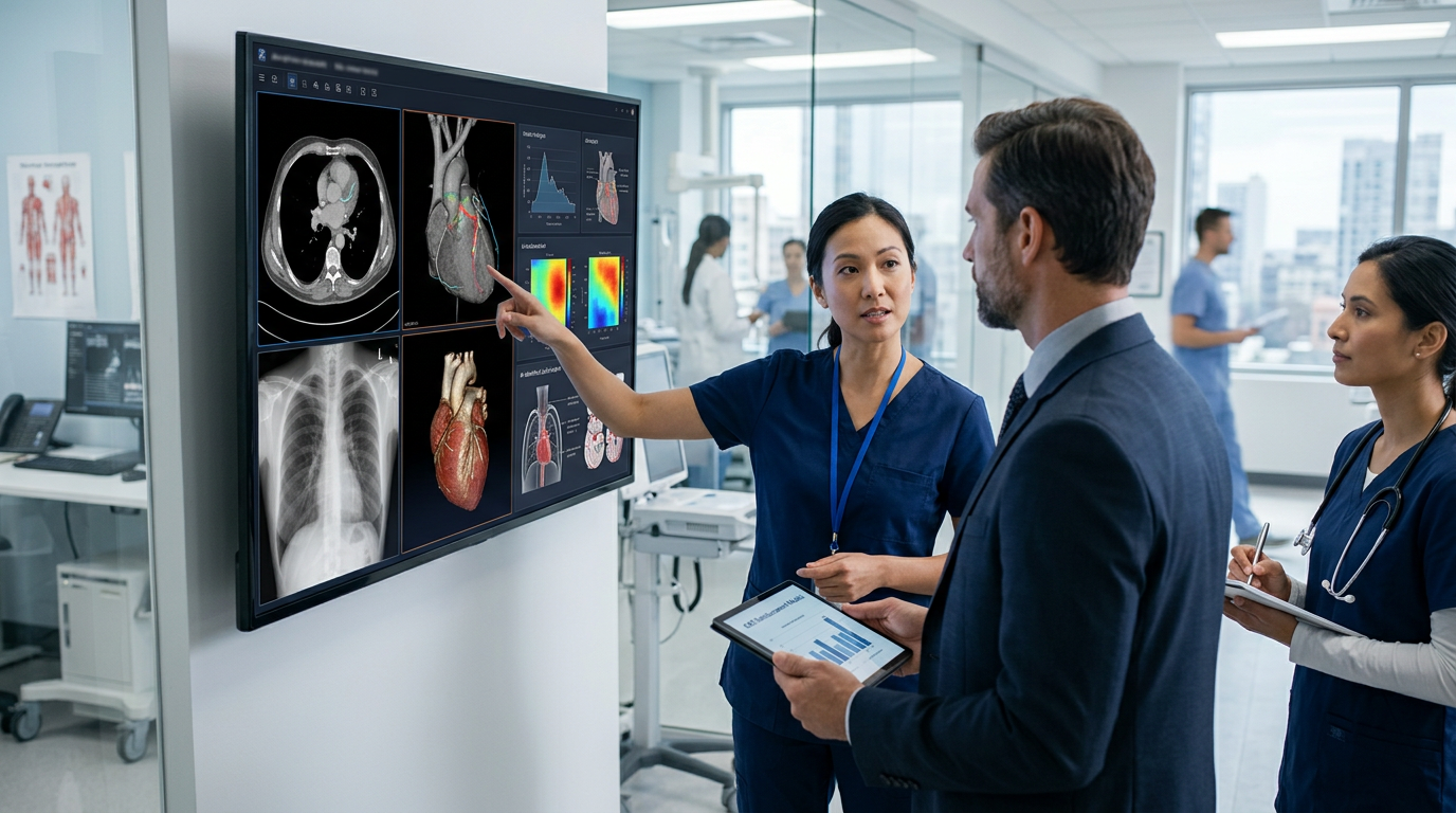 Editorial image for ZayedMD article 'Unlocking the Business Case for AI-Powered Opportunistic Cardiac Screening with New CMS Reimbursements'.