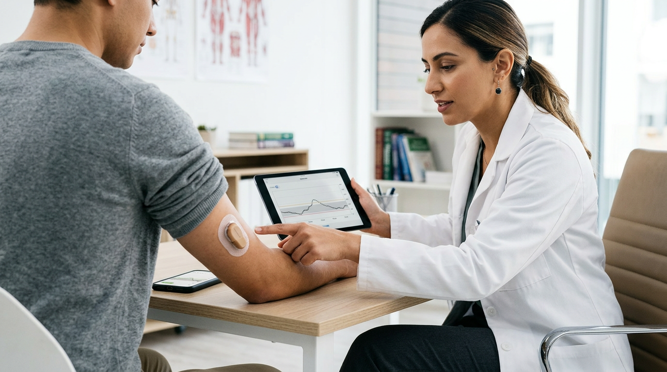 Editorial image for ZayedMD article 'Dexcom G8 CGM: Next-Generation Real-Time Glucose Monitoring and Its Impact on Metabolic Health'.