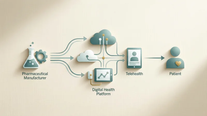 Direct-to-consumer healthcare model flowchart
