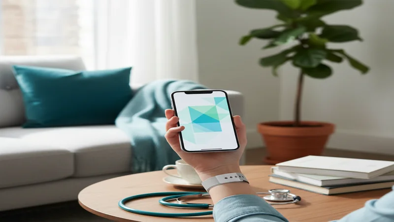 Patient using telehealth app for metabolic care