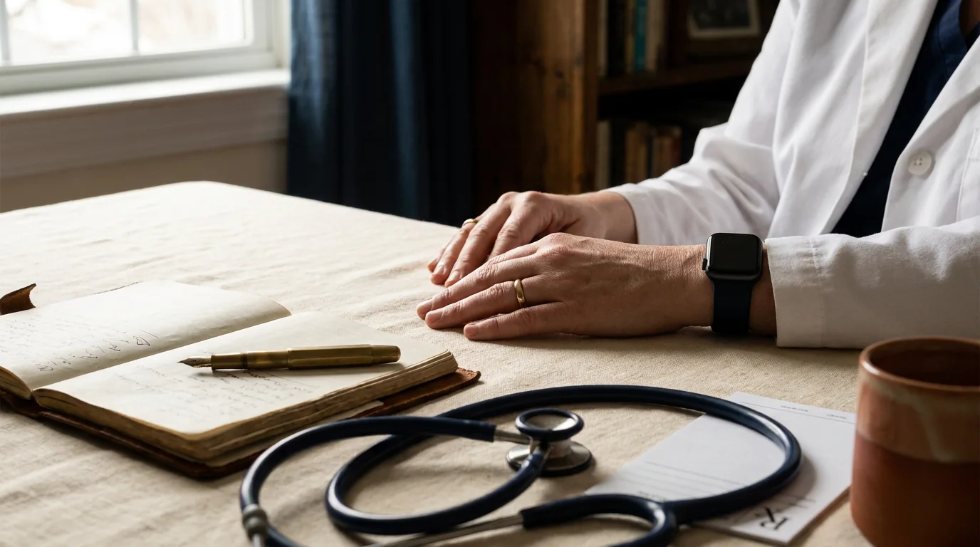 [AR] Why Physicians Are More Skeptical of Clinical AI Than Nurses Amid Rising Burnout — editorial illustration